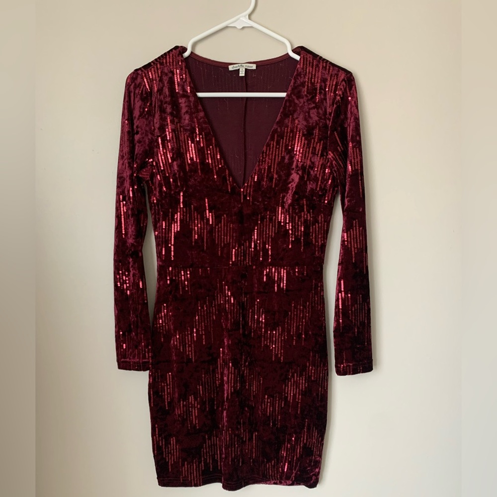 Charlotte Russe Velvet Sequin Party Dress